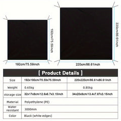 PE Water Resistant Ground Mat for Camping Hiking Backpacking