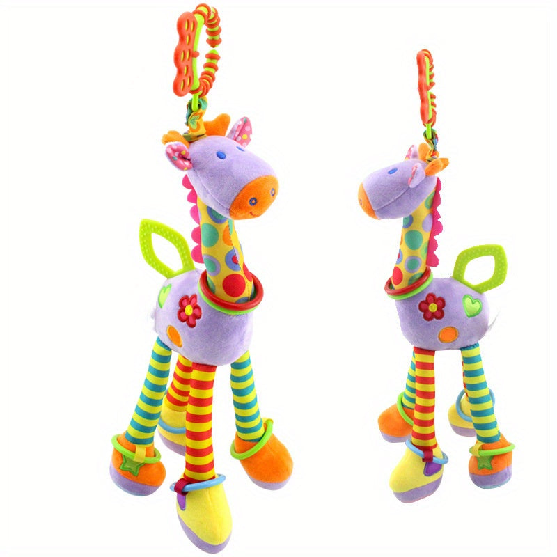 Cute Giraffe Baby Toy for 0-1 Year Olds Plush Comfort Safety Bell Rattle