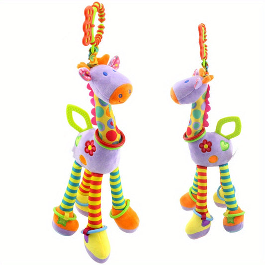 Cute Giraffe Baby Toy for 0-1 Year Olds Plush Comfort Safety Bell Rattle
