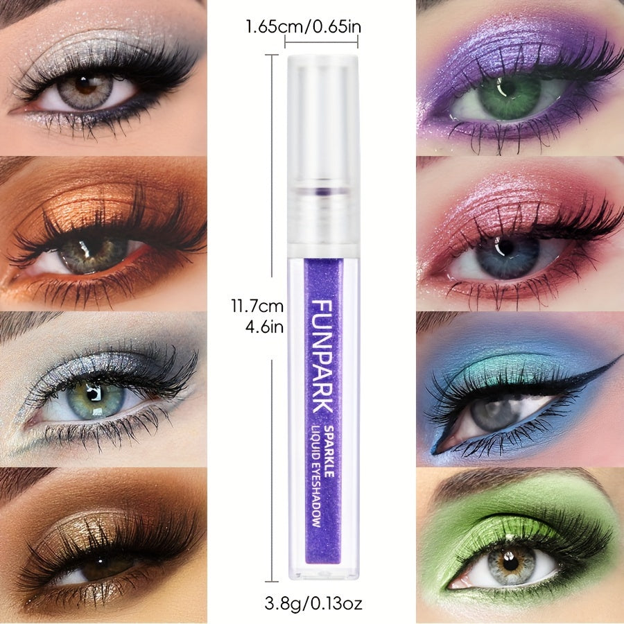 12 Colors Liquid Eyeshadow Stick Matte Shimmer Glitter Waterproof Smokey Makeup