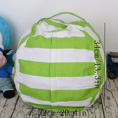 Striped Pattern Toy Storage Bag Large Capacity Organizer