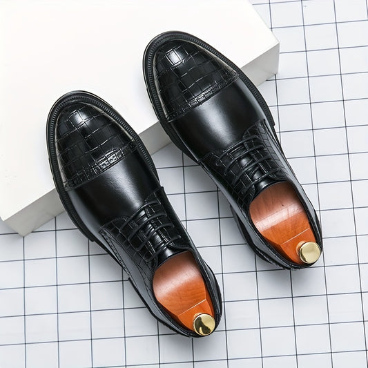 Men's Plaid Lace Up Dress Shoes - Smart Casual Walking Shoes