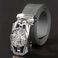 Automatic Buckle Slider Men's Casual Nylon Canvas Belt
