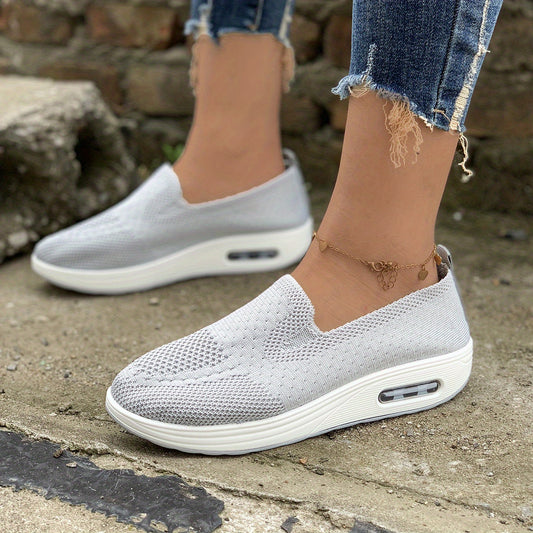 Women's Air Cushion Sock Shoes Lightweight Slip On Casual Walking Shoes