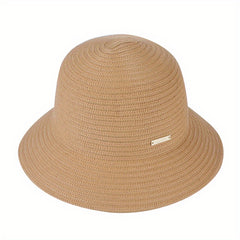 Stripe Jacquard Bucket Hat Sunscreen Summer Sun Hat Women's Casual Cloche Hats
