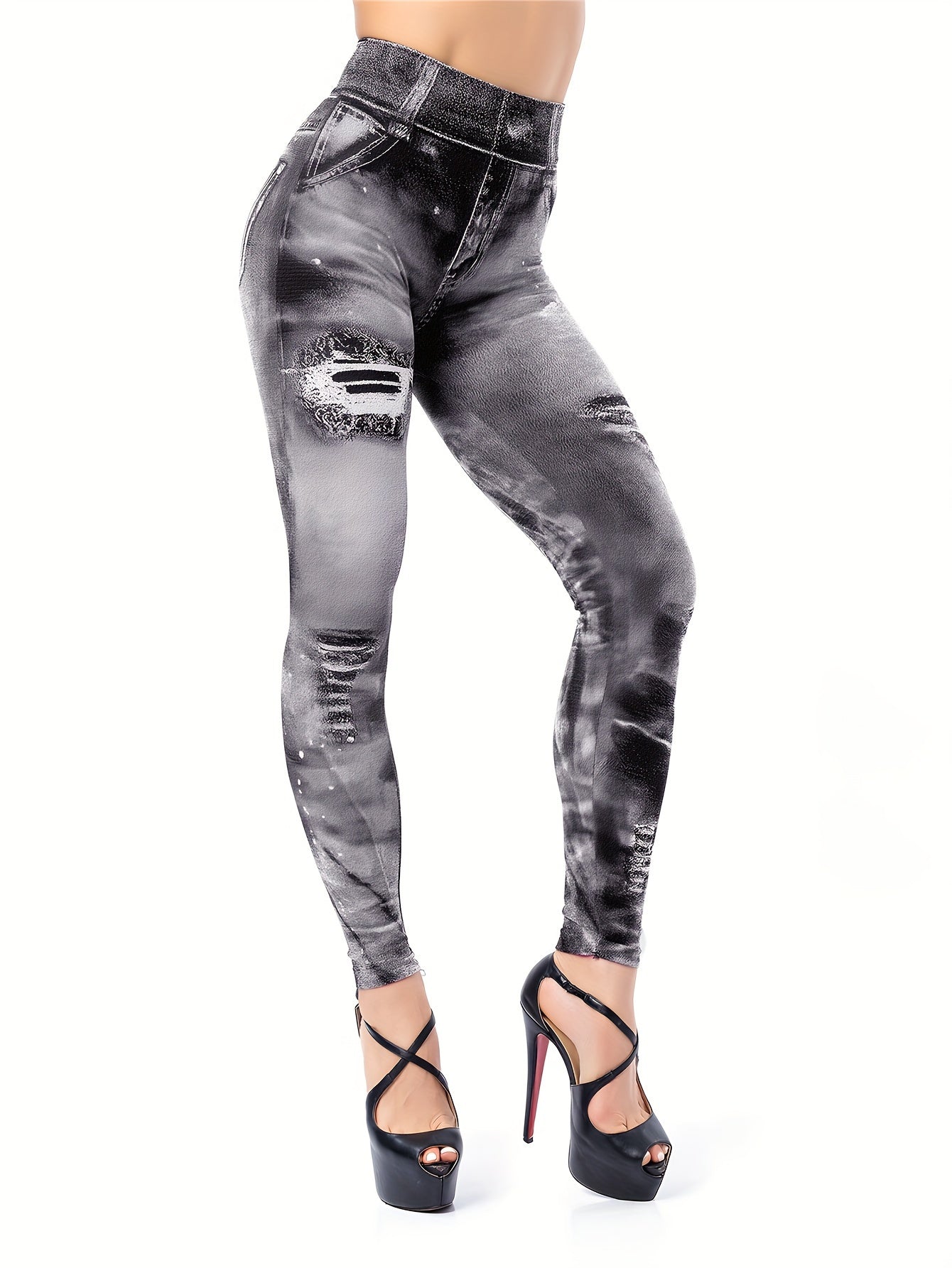 Gradient Print Yoga Fitness Leggings for Women