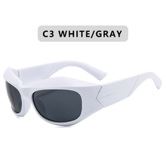 Wrap Around Sunglasses Thick Frame Y2K Shades Glasses Women