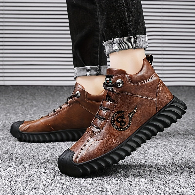 Men's Vintage Lace Up High Top Boots