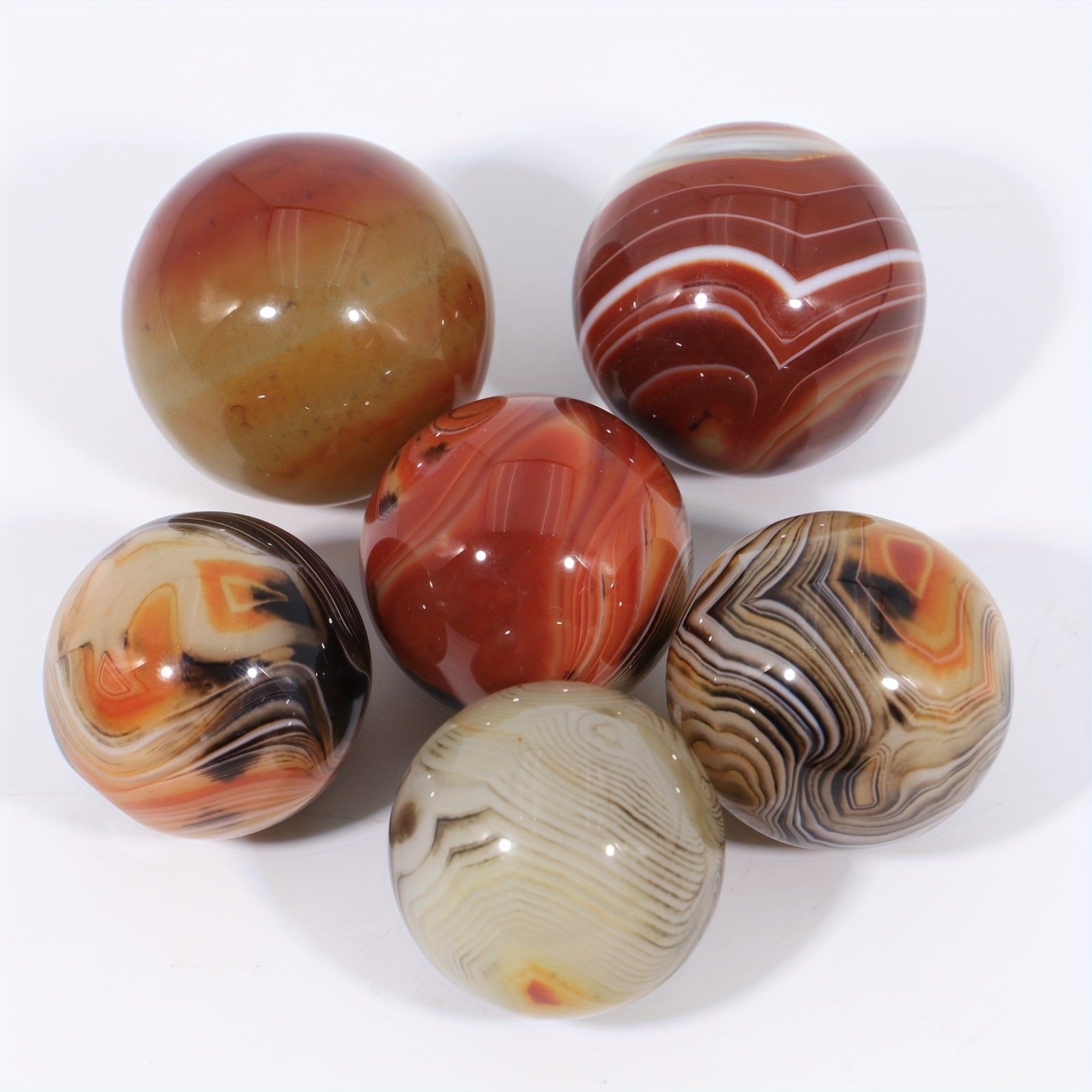 Natural Sardonyx Agate Healing Sphere Reiki Stone