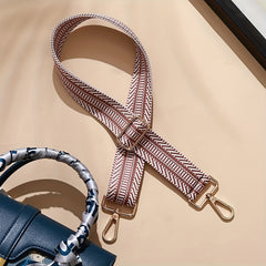 Boho Style Adjustable Shoulder Strap 3 Width Replacement Belt Striped Wide