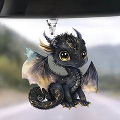 Magic Dragon Acrylic Rearview Mirror Decorative Pendant