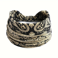 Paisley Pattern Headband Soft Hair Band Vintage Hair Accessories