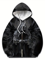 Mystery Person 3D Print Hoodie Graphic Pullover for Men