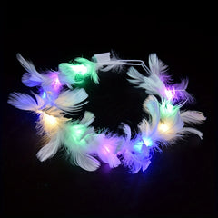 Faux Goose Feather Headband for Wedding Festive Party