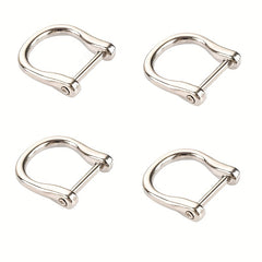 4 Metal D Ring Buckles for DIY Purse & Shoulder Bags