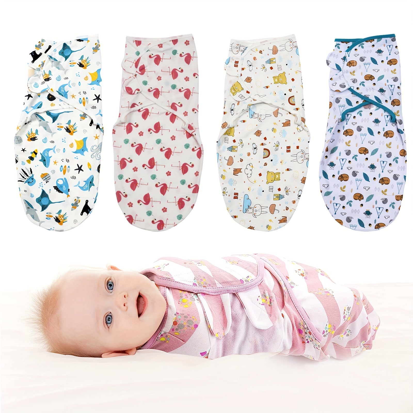 Adjustable Swaddling Sleeping Bag For 0-6 Months Baby