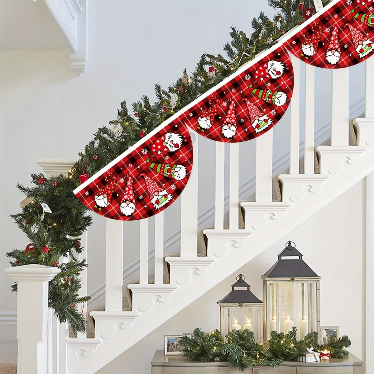 Christmas Outdoor Fan Banner Santa Claus Snowman Elk Christmas Home Decoration