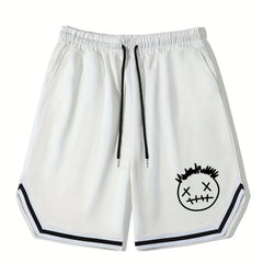 Men's Streetwear Shorts Grimace Graphic Drawstring Stretchy Short Pants