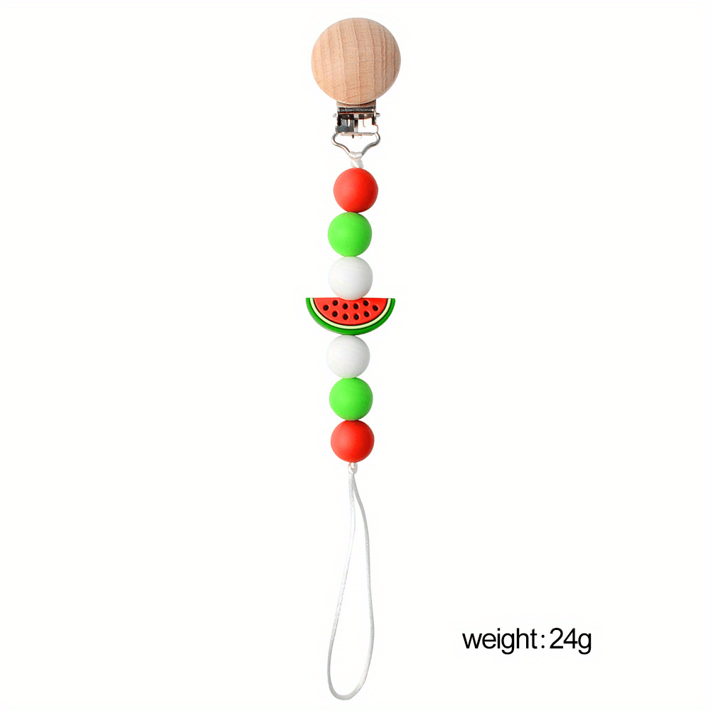 Stainless Steel Pacifier Chain & Handcrafted Beads Clip