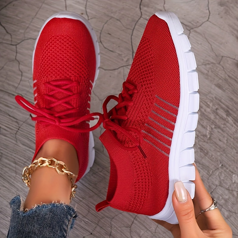 Women's Mesh Breathable Running Shoes Lace up Sneakers