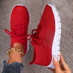 Women's Mesh Breathable Running Shoes Lace up Sneakers