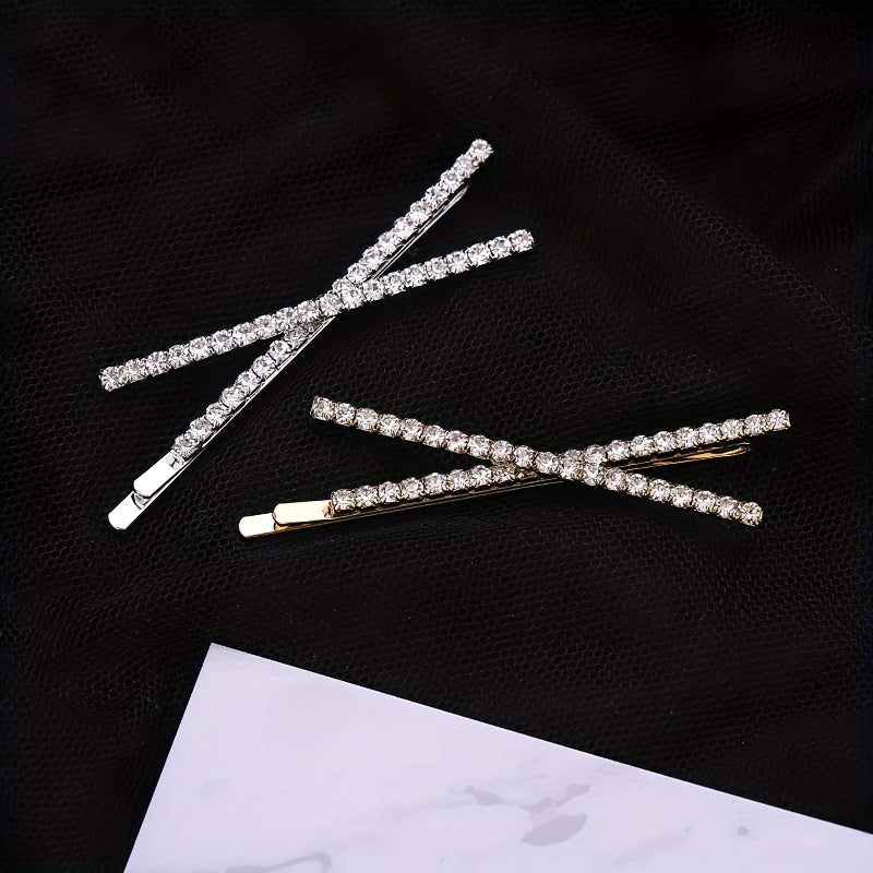 Cross Rhinestone Hair Clip Pin Bobby Pin Hair Slides Clip