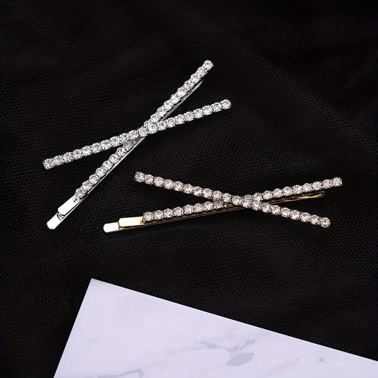 Cross Rhinestone Hair Clip Pin Bobby Pin Hair Slides Clip