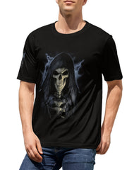 Halloween Skeleton Print Men's Graphic Crew Neck T-shirt