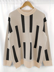 Men's Knitted Casual Warm Round Neck Pullover Sweater