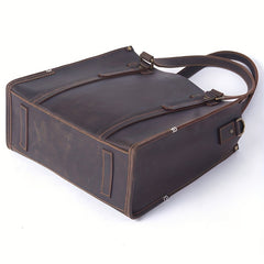 Genuine Leather Men's Tote Bag Shoulder Bag Briefcase