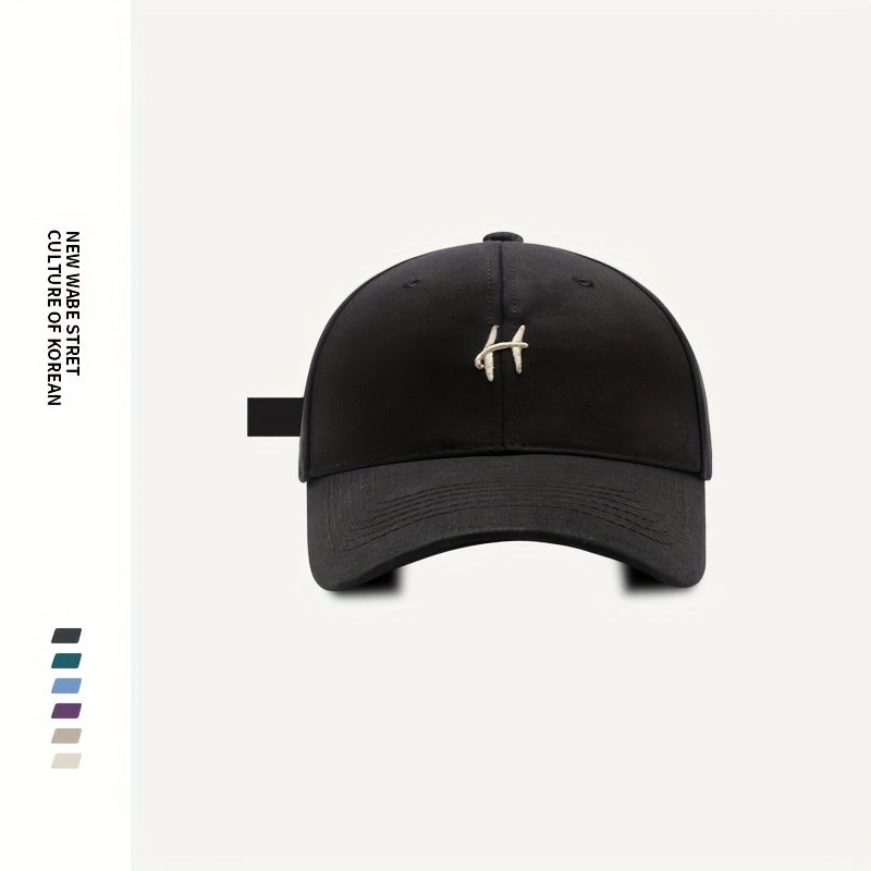 Embroidery Cotton Baseball Cap Solid Casual Couple Dad Hats Unisex