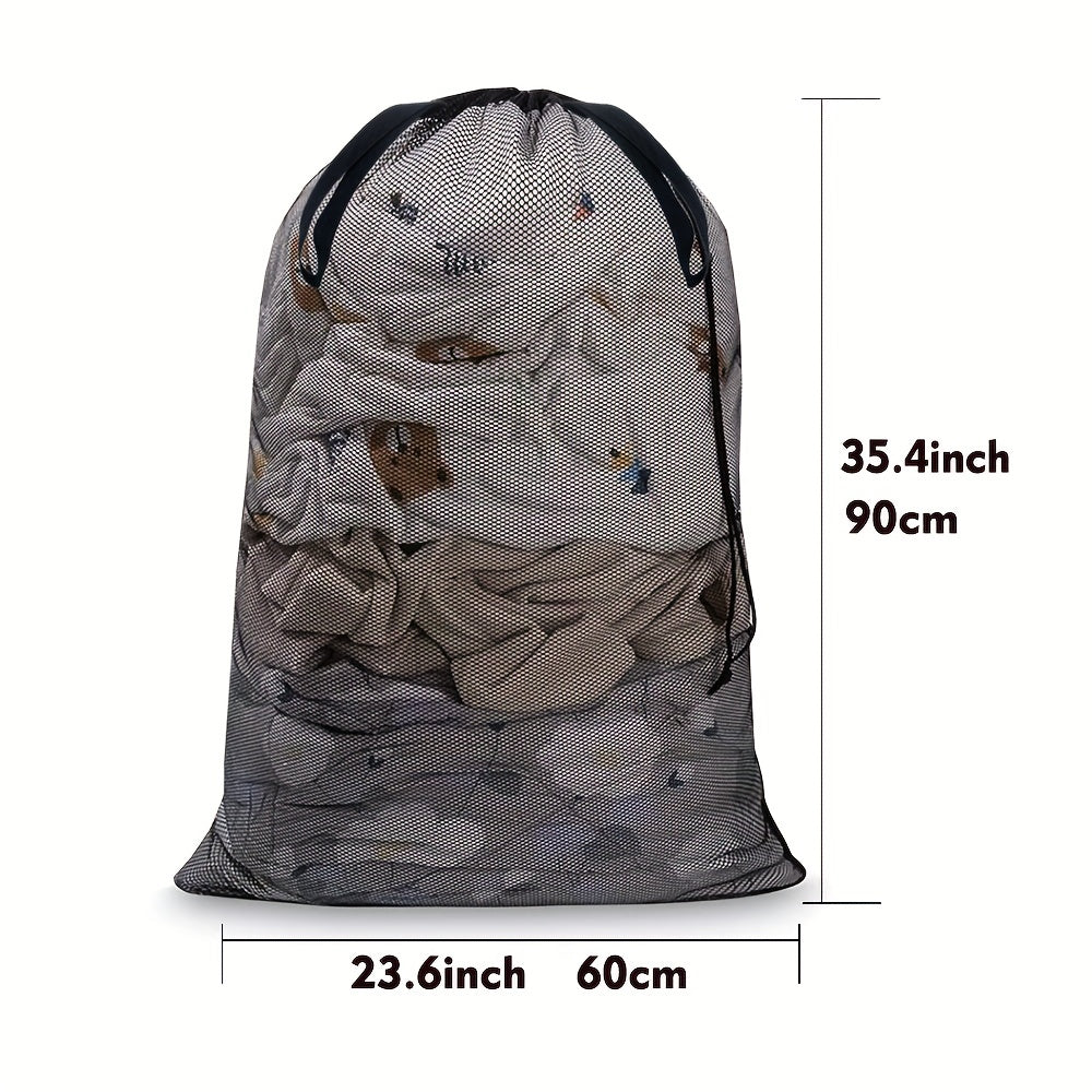 2 Large Mesh Bags 60x96x91cm for Shopping Camping Laundry Wash Bags