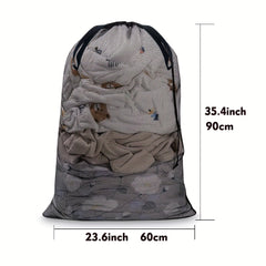 2 Large Mesh Bags 60x96x91cm for Shopping Camping Laundry Wash Bags
