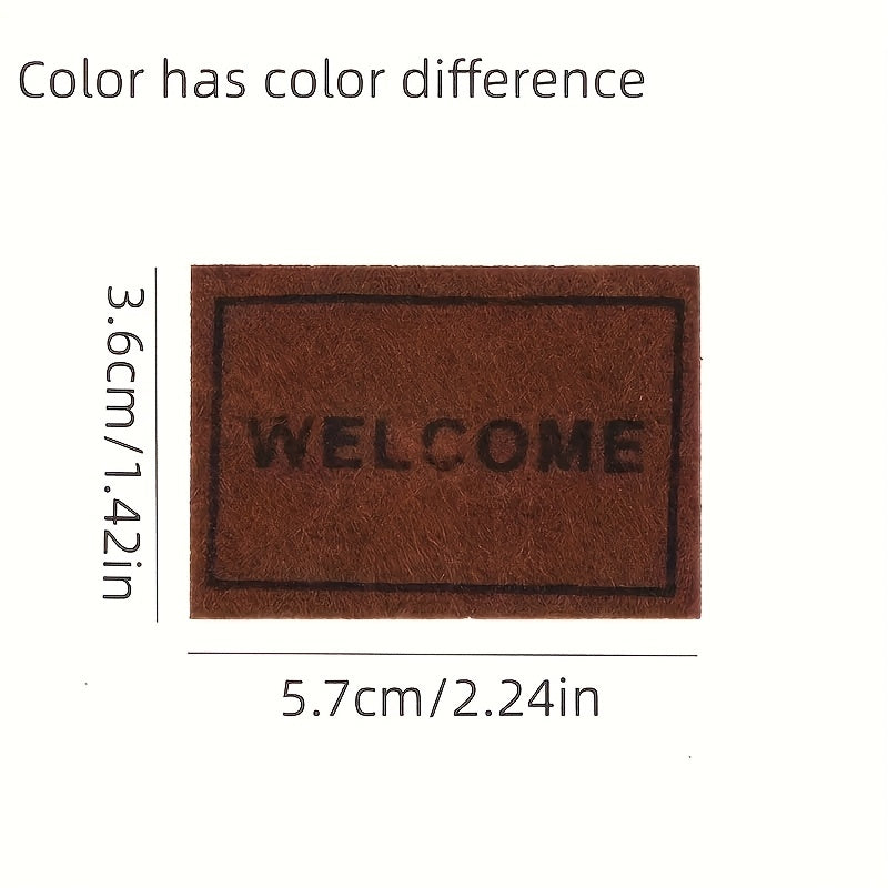1:12 Scale Welcome Mat for Dollhouses - Deep Brown Polyester