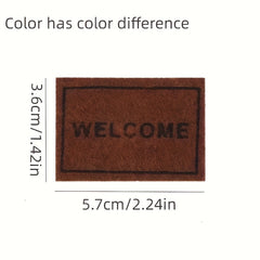 1:12 Scale Welcome Mat for Dollhouses - Deep Brown Polyester