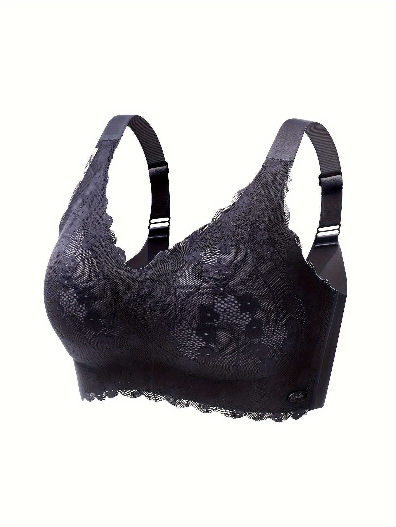 Lace Push Up Bra Breathable Scallop Trim Lingerie