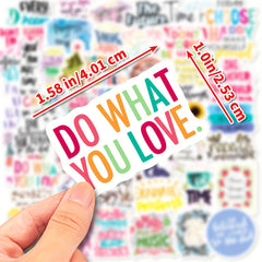 50pcs Inspirational Stickers Waterproof Positive Affirmation Words Motivational