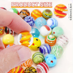 10pcs Glass Marbles for Marble Games & Home Decoration