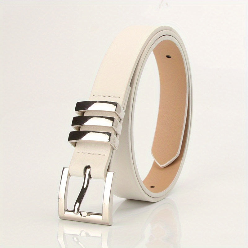 Square Pin Buckle PU Belt Women Dress Jeans Casual Belt