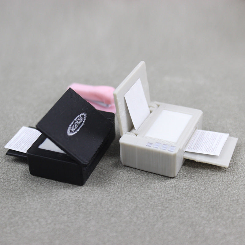 1:12 Dollhouse Office Props Set - Mini Stationery Supplies & Printer Model