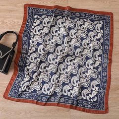 Vintage Paisley Print Silk Head Wrap Sunscreen Bandana