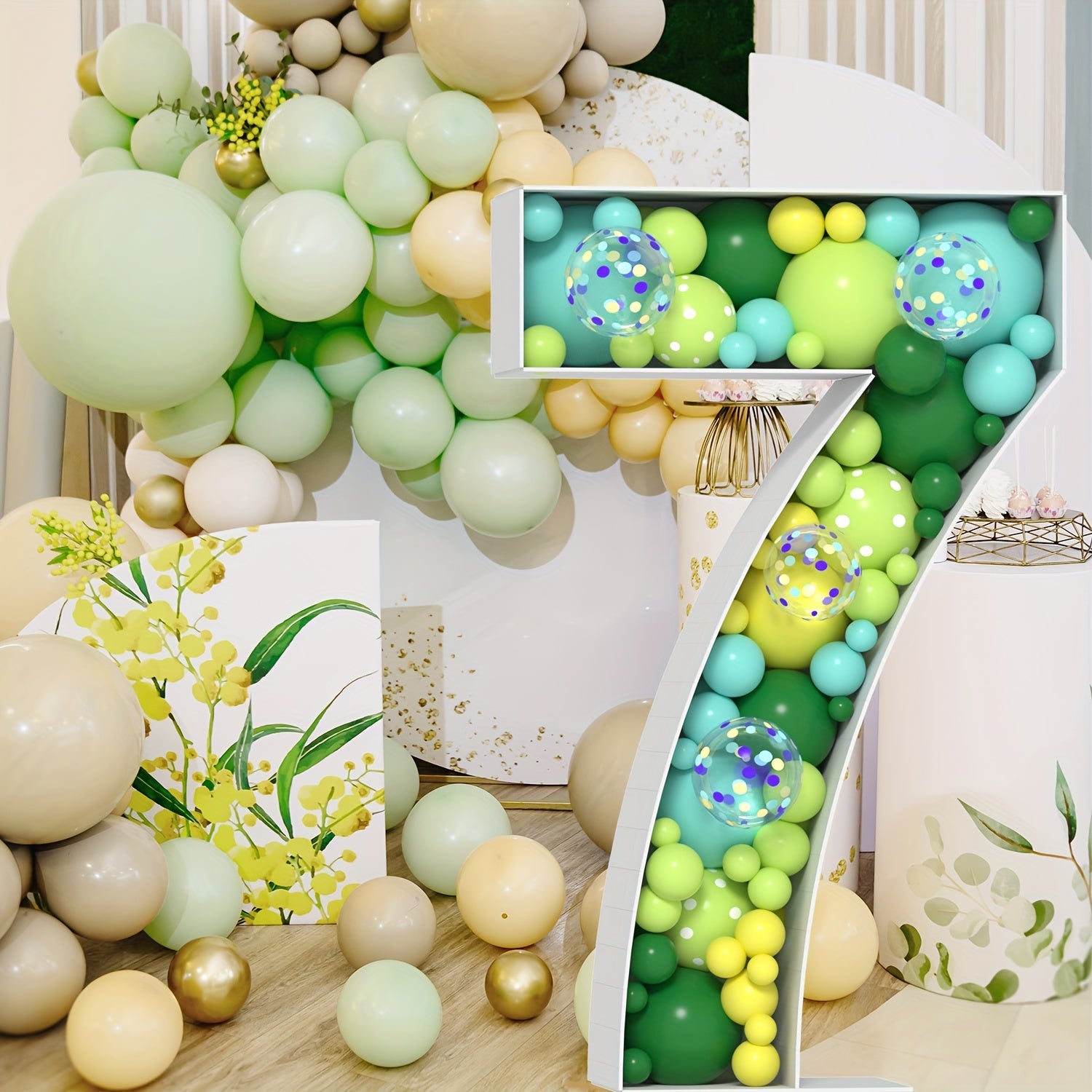 Mosaic Balloon Frame Number 0-9 Marquee Foam Board Backdrop