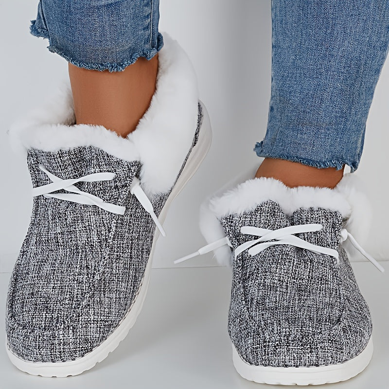 Warm Non-Slip Walking Sneakers for Women Thickened Comfortable Sport Shoes