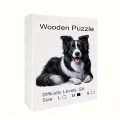 Wooden Puzzle Puppy Parrot Art Paper Box Unique Jigsaw Toy