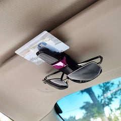 Car Glasses Case Sun Visor Holder Sunglasses Clip Card Ticket Pen Box