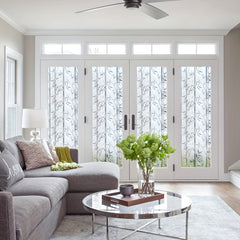 Bamboo Pattern Window Film Stained Glass Frosted Privacy Window Decal