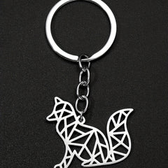 Stainless Steel Fox Keychain for Men