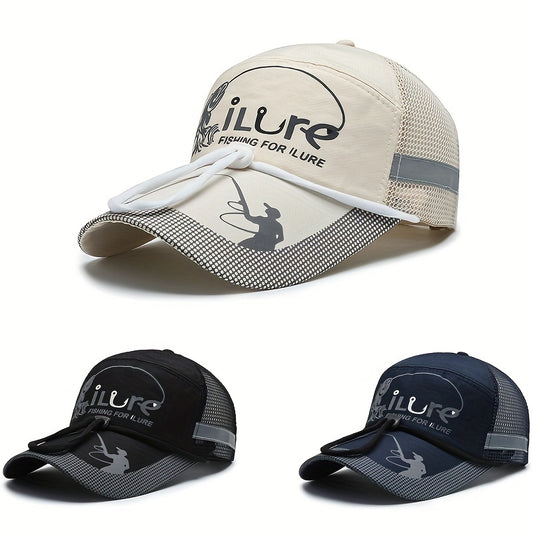 Men's Quick Drying Baseball Cap Mesh Sun Hat Fishing Sports Cap