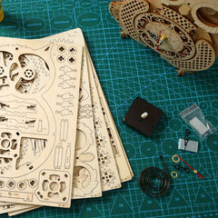 3D Wooden Owl Clock Mechanical Model Kit 139Pcs Adults Creative Gift