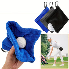 Golf Ball Cleaner Towel With Clips Golf Club Supplies